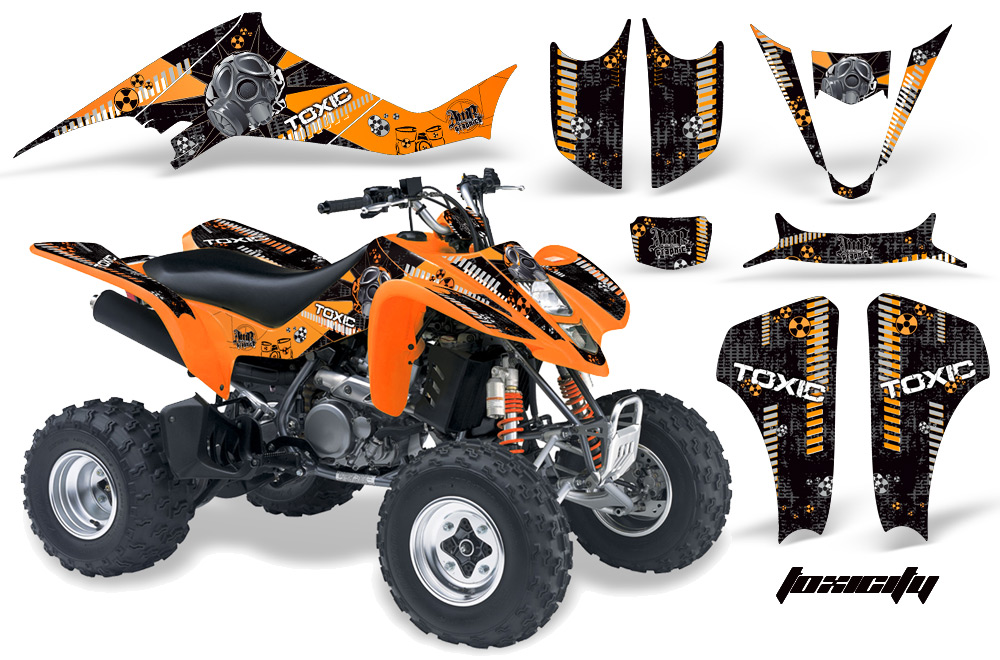 Kawasaki KFX 400 03-08 Graphics Toxicity OrangeBlackBG